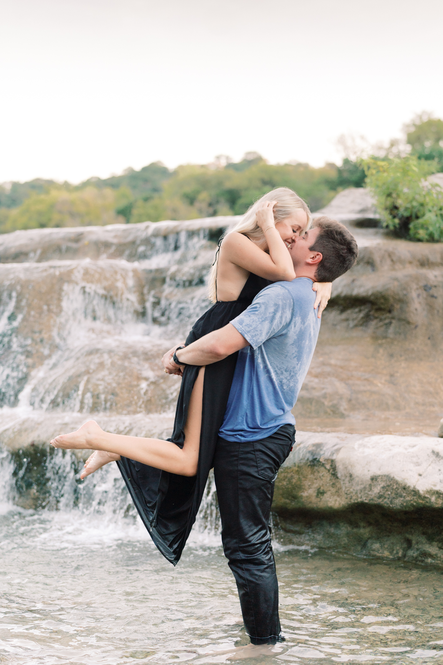 Pro tip for the very coolest (literally) Austin, Texas engagement session: get in the water!! You have to see how dreamy this session is!