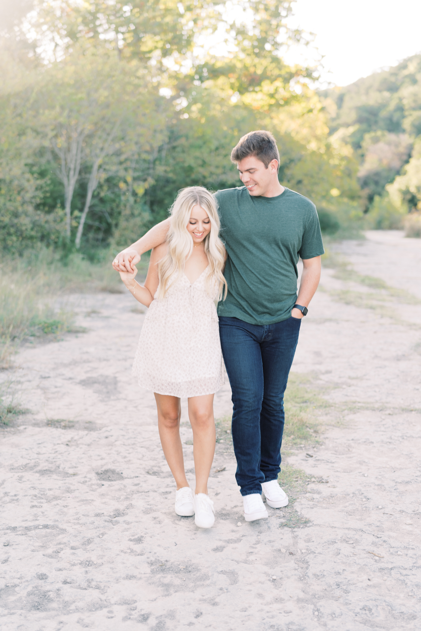 Pro tip for the very coolest (literally) Austin, Texas engagement session: get in the water!! You have to see how dreamy this session is!