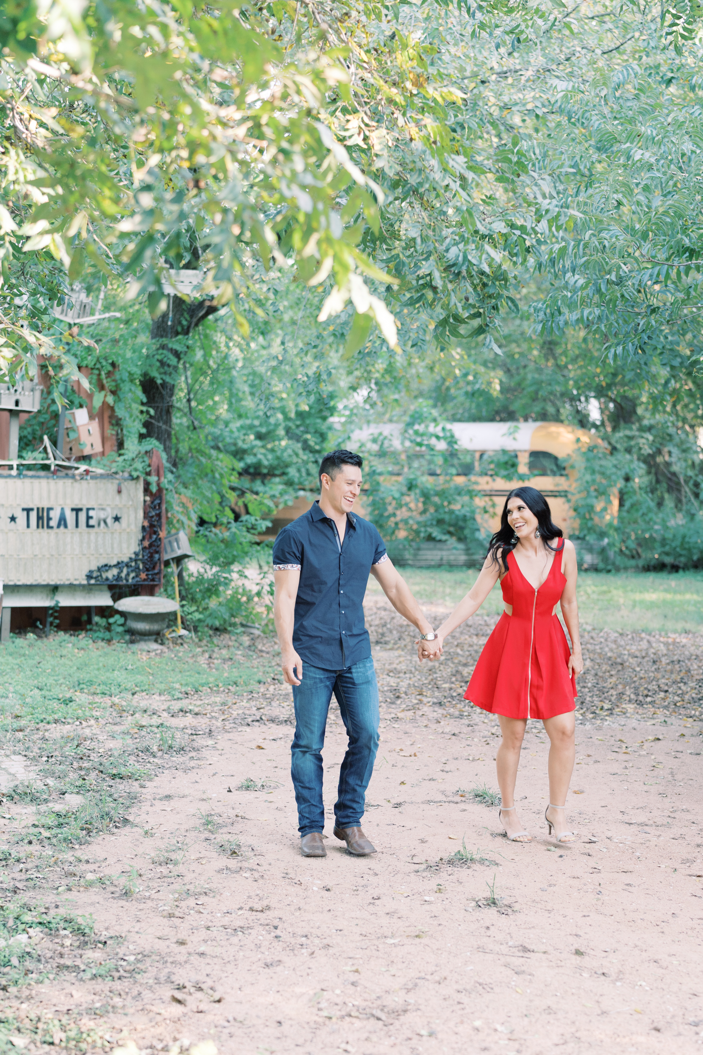 Just wait til you see all the magic when we broke out the smoke bombs! Sekrit Theater is the perfect place for a unique and cool engagement session in Austin Texas! 