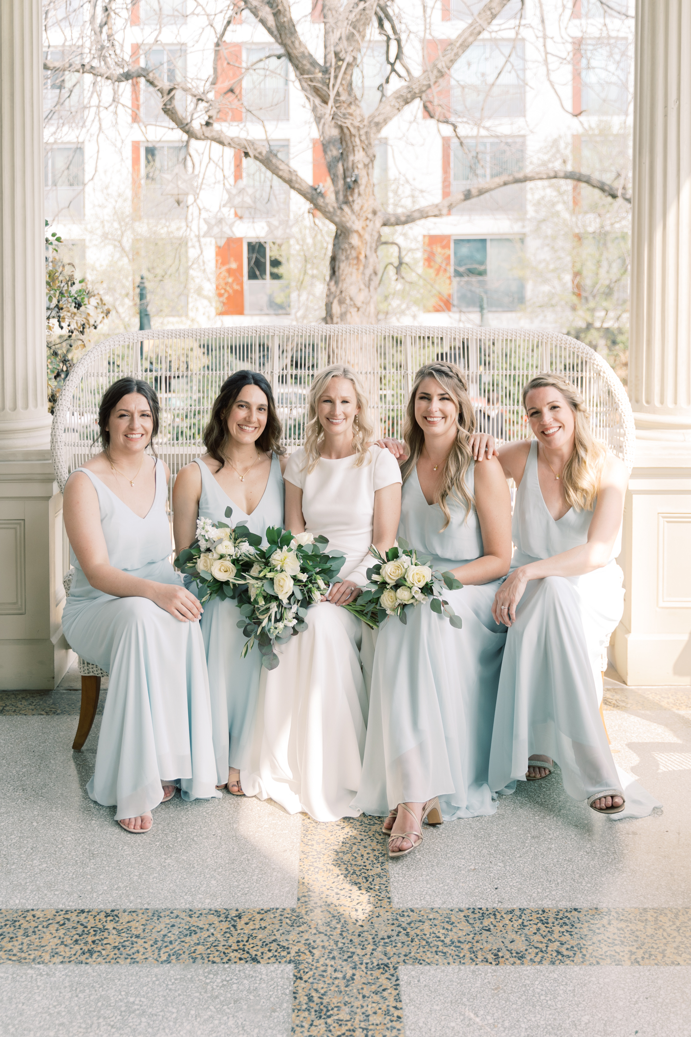 SO MANY beautiful venues in one day! We started out getting ready at Hotel Ella, on the veranda looking out at downtown Austin. And to laugh and dance the night away, a beautiful reception at Mercury Hall! Click here to see this modern, classic wedding day!