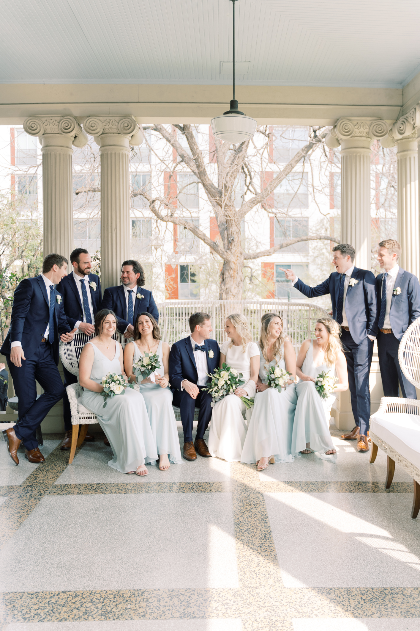 SO MANY beautiful venues in one day! We started out getting ready at Hotel Ella, on the veranda looking out at downtown Austin. And to laugh and dance the night away, a beautiful reception at Mercury Hall! Click here to see this modern, classic wedding day!