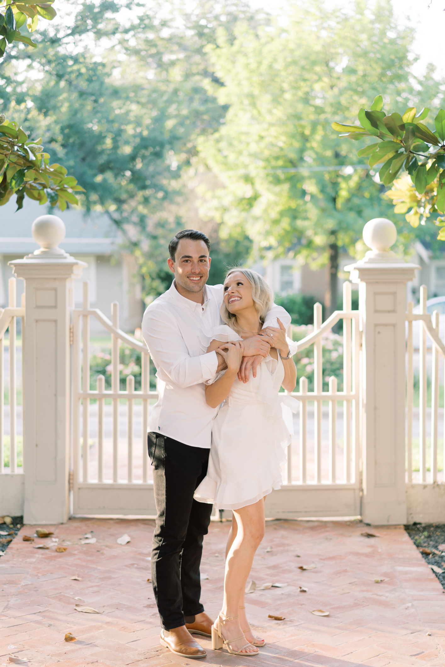 Perfect lighting + an adorable couple = the perfect Woodbine Mansion engagement session! This is seriously the best venue in Austin!
