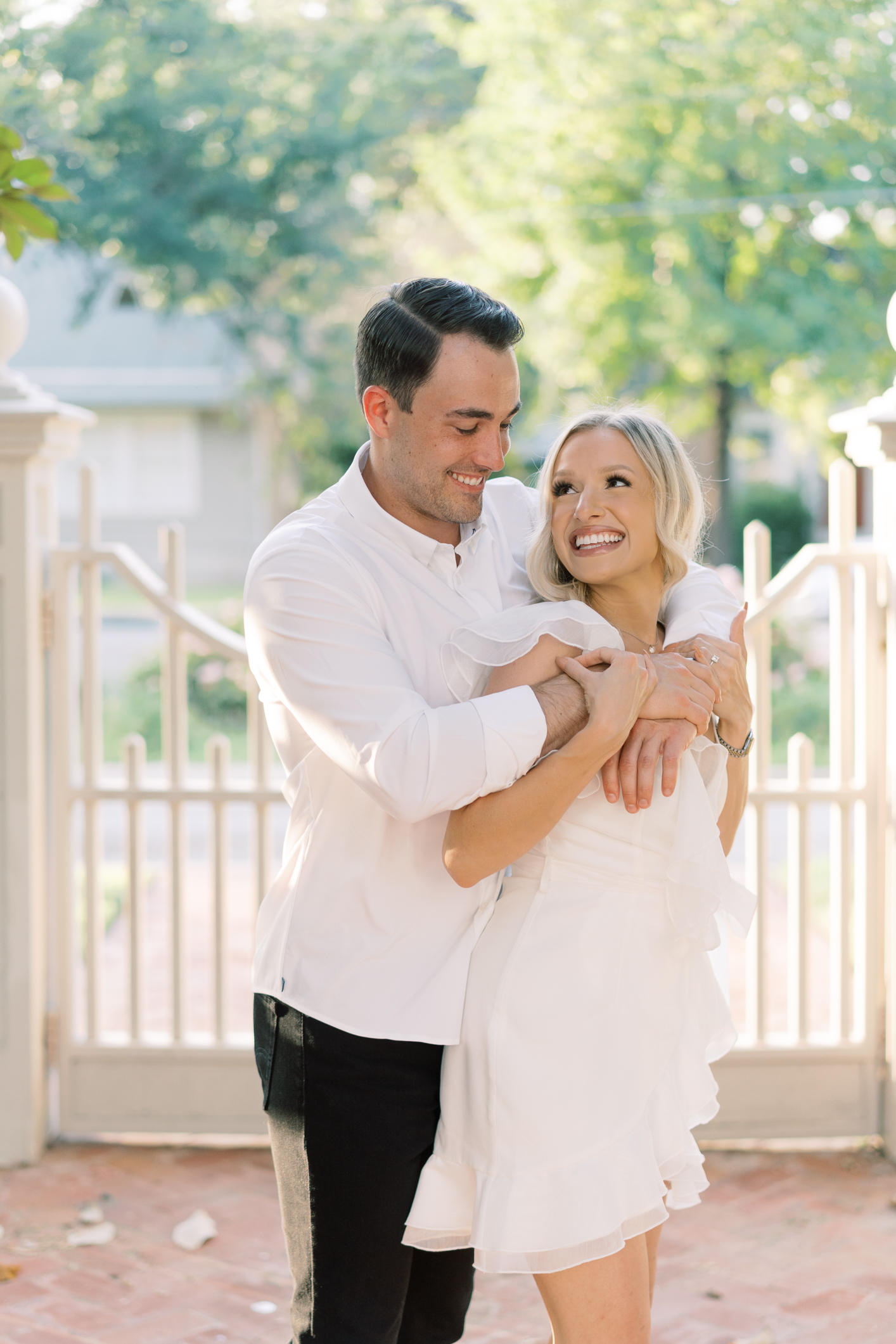 Perfect lighting + an adorable couple = the perfect Woodbine Mansion engagement session! This is seriously the best venue in Austin!